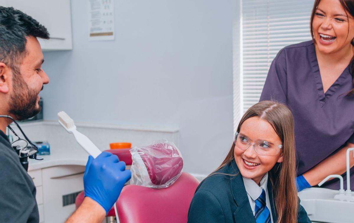 Dentist and patient
