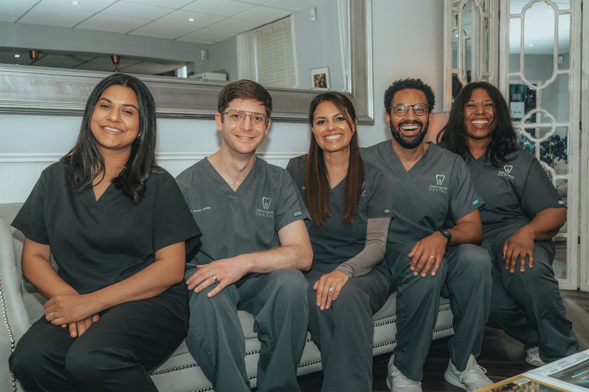 Dentist with patient