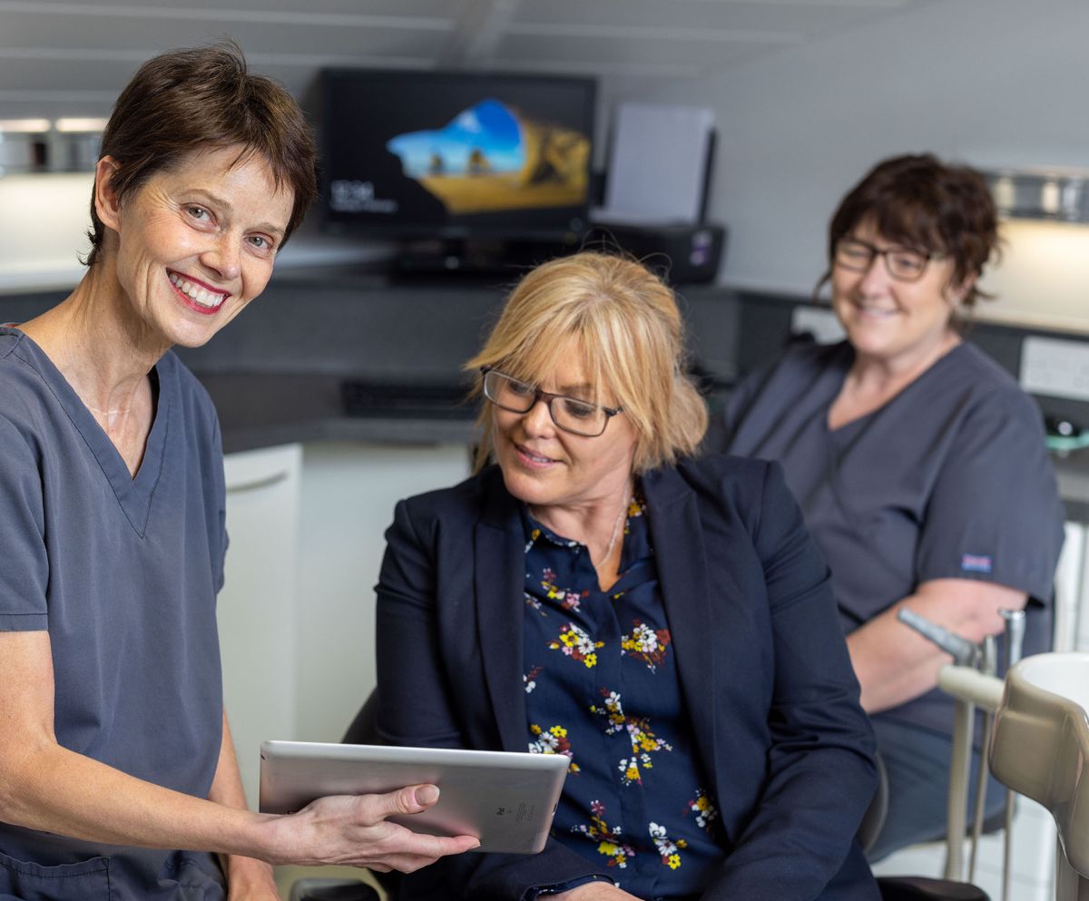 Dentist and patient